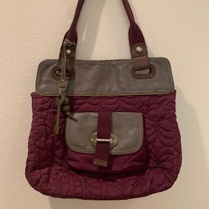 Purple fossil bag